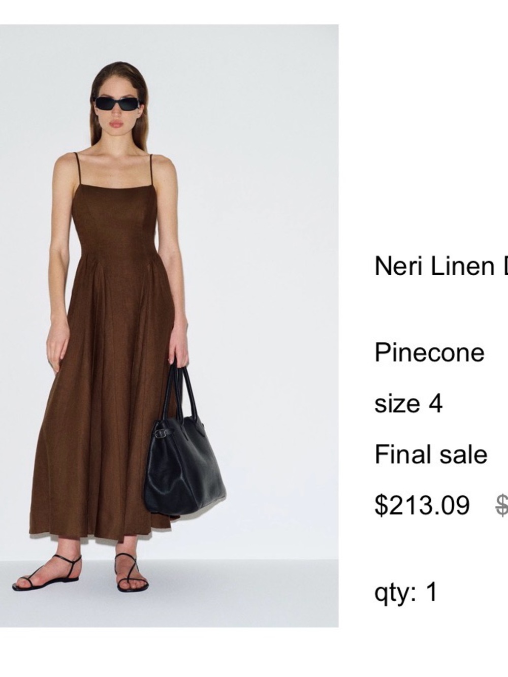 Reformation Pinecone Linen Maxi Dress